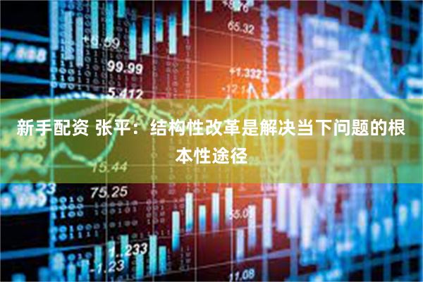 新手配资 张平：结构性改革是解决当下问题的根本性途径