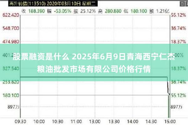 股票融资是什么 2025年6月9日青海西宁仁杰粮油批发市场有限公司价格行情