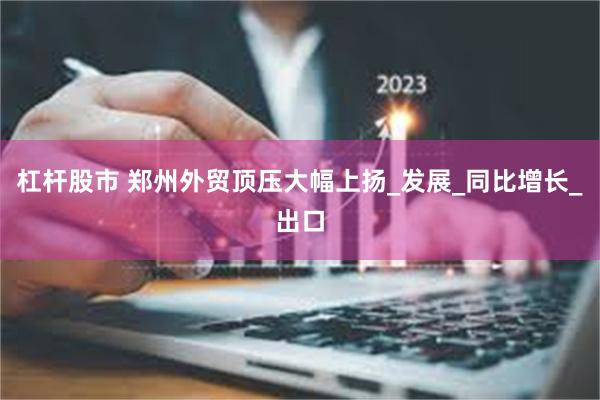 杠杆股市 郑州外贸顶压大幅上扬_发展_同比增长_出口